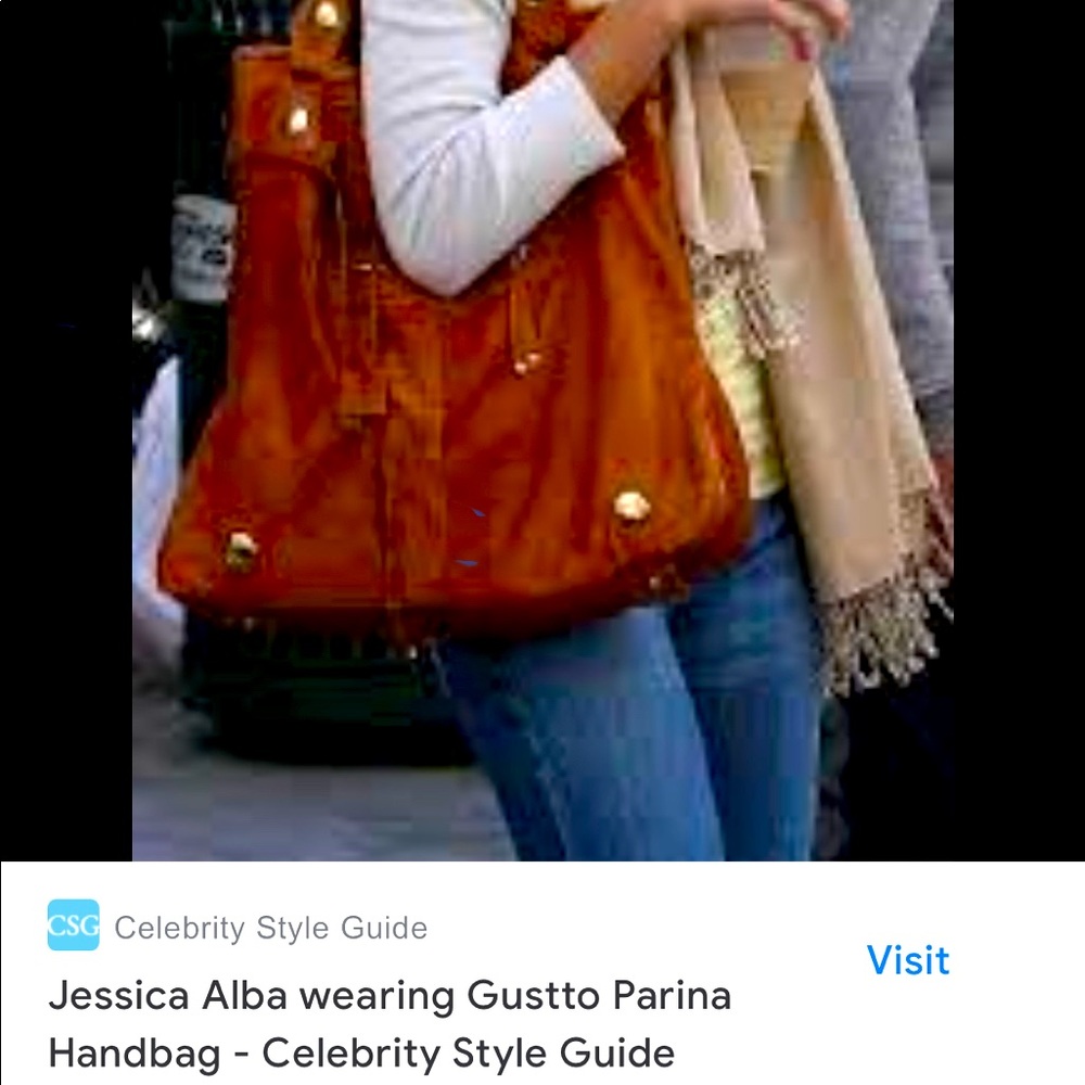 GUSTTO PARINA 100% Italian Fine Leather handbag! Gorgeous Bag ~ FREE SHIPPING! - Picture 6 of 16